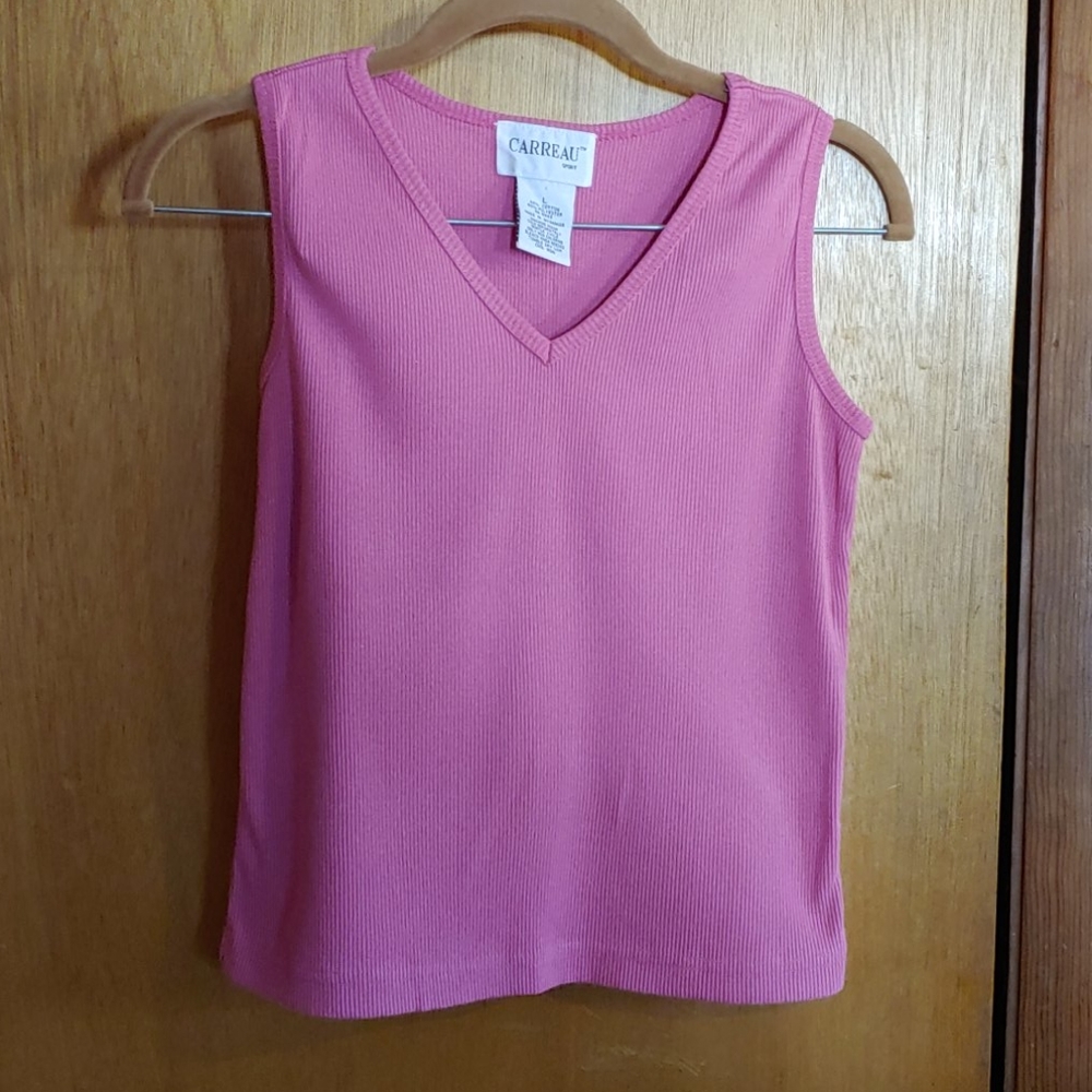 Vintage pink ribbed tee